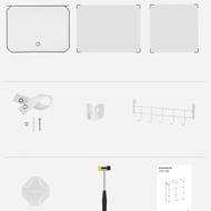 Organizator za obuću KIMBERLY, 10 kutija, bijela/prozirna