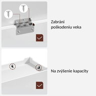 Sanduk za sjedenje TANJA, bijeli
