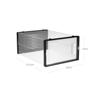 Organizator za cipele MARI, 18 kutija, crni/prozirni