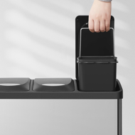 Kanta za odvajanje otpada SORT, 24 l (3x8 l), čelik