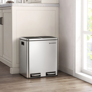 Kanta za odvajanje otpada SORT 30l (2×15l), srebrna/crna