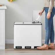 Kanta za odvajanje otpada SORT, 54 l (3x18 l) + vreće za otpad, bijela