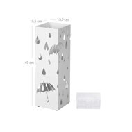 Metalni stalak za kišobrane UMBRELLA, bijeli