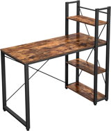 Uredski stol s policama AURE, 97x56x120 cm, crna/smeđa