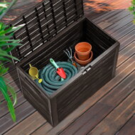 Kutija za pohranu WOODEBOX, 190 l, tamnosmeđa