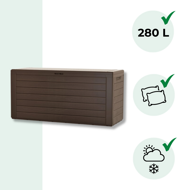 Kutija za pohranu WOODEBOX, 280 l, tamnosmeđa