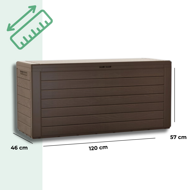 Kutija za pohranu WOODEBOX, 280 l, tamnosmeđa