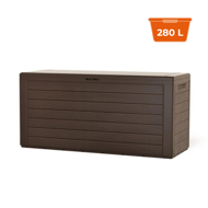 Kutija za pohranu WOODEBOX, 280 l, 120x46x57 cm, tamnosmeđa