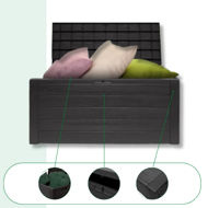 Kutija za pohranu WOODEBOX, 280 l,  antracit