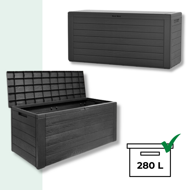 Kutija za pohranu WOODEBOX, 280 l,  antracit
