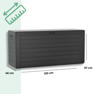 Kutija za pohranu WOODEBOX, 280 l,  antracit