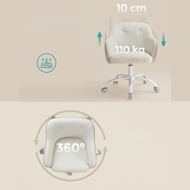 Uredska stolica SABINA, max. 110 kg, bijela/bež