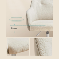 Uredska stolica SABINA, max. 110 kg, bijela/bež