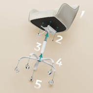 Uredska stolica SABINA, max. 110 kg, bijela/bež