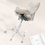 Uredska stolica DINA, max. 120 kg, bež/bijela