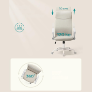 Uredska stolica DINA, max. 120 kg, bež/bijela