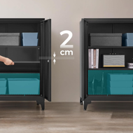 Višenamjenski metalni ormar RAVEN, 40x80x90 cm, crni