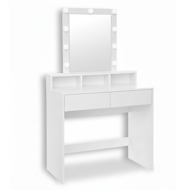 Toaletni stolić VANESA s rasvjetom, 80x40x145 cm, bijeli