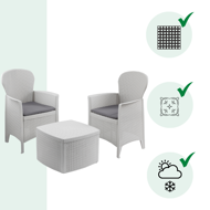 Vrtna garnitura TREE, 3-dijelna, bijela