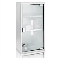 Zidna kutija prve pomoći SAVE, 25x12x48,5 cm, srebrna