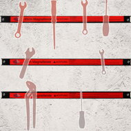 Magnetna traka HOLDER, 3 kom, crvena/crna