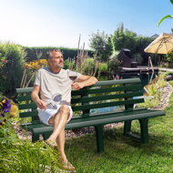 Vrtna klupa ORCHIDEA, 145x49x74 cm, zelena