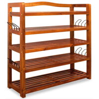 Regal za cipele RUSTIC, 5 polica, 75x26x82 cm, prirodno smeđi
