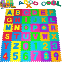 Pjenasta prostirka za djecu PUZZLE, 86 dijelova, višebojna