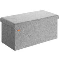 Tabure s prostorom za odlaganje EDMUND, 80x40x40cm, svijetlo siva