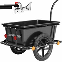 Prikolica za bicikl TERY, 90 l, 61x153x90 cm, crna
