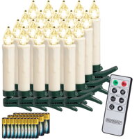 Svijeće za božićno drvce CANDLE, 20 kom, 10,5 cm, toplo bijelo svjetlo