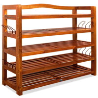 Regal za cipele RUSTIC, 5 polica, 85x26x82 cm, prirodno smeđi