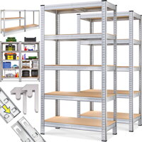 Regal s visokom nosivošću HEAVY, 2 kom, max. 875 kg, 90x40x180 cm, srebrni