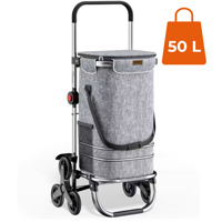 Kolica - Torba na kotače (za stepenice) COMFORT, 50 l, siva