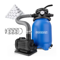 Pješčana filtracija za bazen AQUA s filter kuglicama, 5 000 l/h, plava