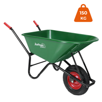 Tačke (kolica) GREG s plastičnom kadicom, max. kapacitet 100 l/150 kg, zelene/crne