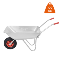 Tačke (kolica) LARRY pocinčane, max. kapacitet 80 l/100 kg, srebrne/crne