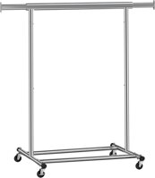 Stalak za odjeću na kotačićima INEZ, max. 90 kg, 83,5x45x160 cm, srebrni