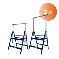 Teleskopski nosači za skelu DANNY, max. 200 kg, 2 kom, 60x56x81–130 cm, srebrno/plave