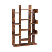 Polica/Regal za knjige ODIN u industrijskom stilu, 86x25x140 cm, smeđa