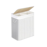Bambuska košara za rublje GITA, 100 l, bijela