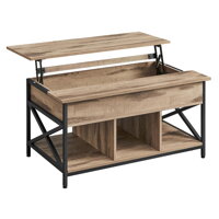 Podesivi konferencijski stol LUBOR, 60x100x(48–62) cm, camel smeđi/crni