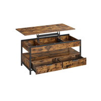 Podesivi konferencijski stol GASPAR, 50x100x(48–63) cm, smeđi/crni
