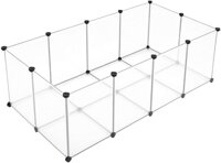 Ogradica za male životinje od prozirne plastike BEN, 143x71x47 cm, prozirna
