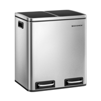 Kanta za odvajanje otpada SORT 30l (2×15l), srebrna/crna