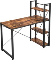 Uredski stol s policama AURE, 97x56x120 cm, crna/smeđa