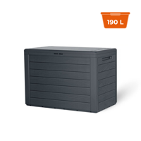 Kutija za pohranu WOODEBOX, 190 l, 78x44x55 cm, antracit