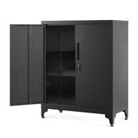 Višenamjenski metalni ormar RAVEN, 40x80x90 cm, crni