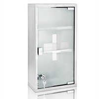 Zidna kutija prve pomoći SAVE, 25x12x48,5 cm, srebrna