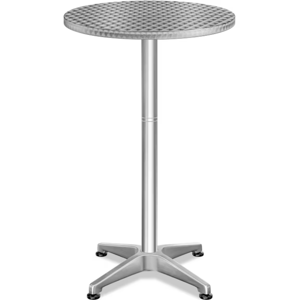 Podesivi aluminijski barski stol NERO Ø60 cm, srebrni